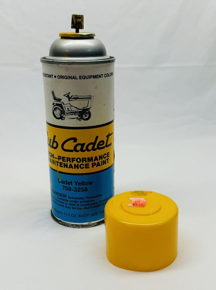 Vintage Cub Cadet 7593258 Cadet Yellow Spray Paint 12oz Aerosol Spray