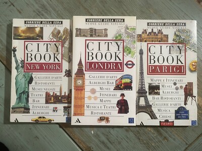 x3 CITY BOOK NEW YORK LONDON PARIS Visuelle Reiseführer Mondadori KURIER DES ABENDS