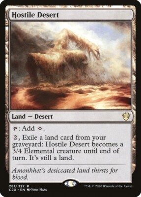 Hostile Desert 281 R Commander 2020 C20 MTG