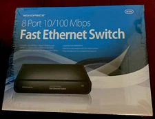 MONOPRICE Fast Ethernet Switch M108-8 Port 10/100 Mbps-New 