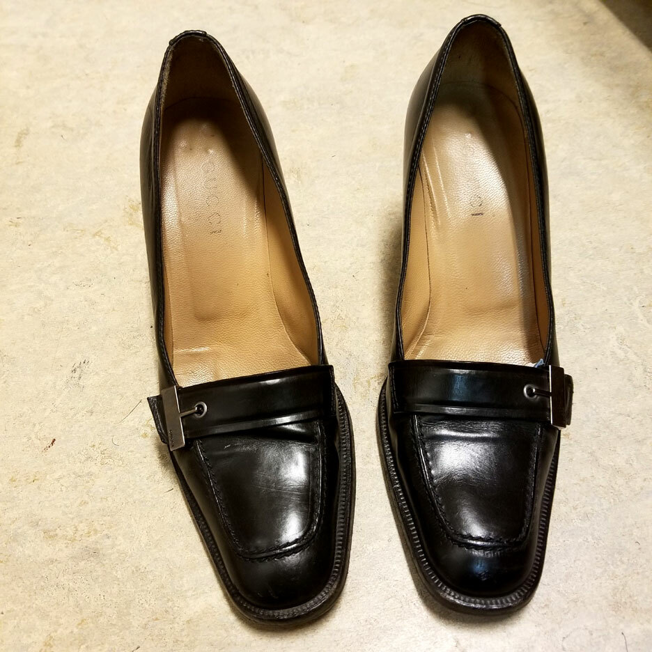 GUCCI ブラック ハイヒール 37 Gucci Black Platform Heels - Size 37 ○ Labellov ○ Buy and