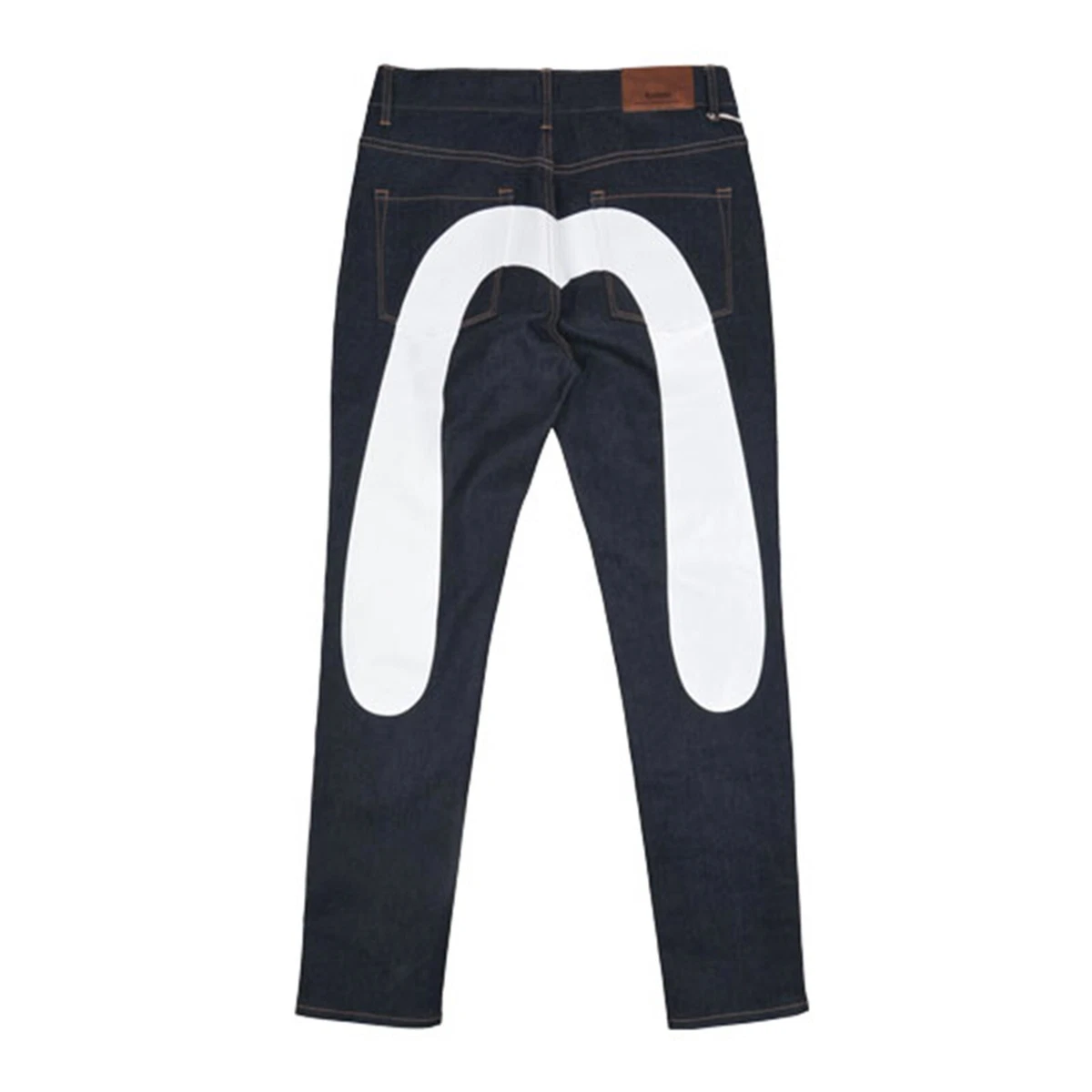 Evisu Korea Men'S White Big Hills Slim Fit Denim Pants Hip Street.