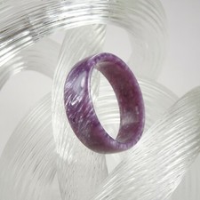 Gray Lavender Duochrome Acrylic Resin Ring - Men's or Women's - Handmade