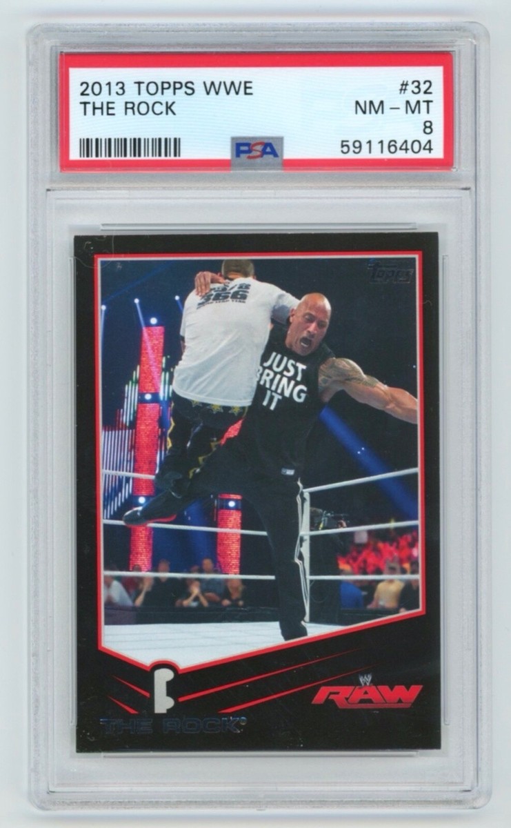 Topps WWE Trading Cardザロック The ROCK 2013 Topps BLACK WWE Wrestling Card #32 PSA 8 | eBay