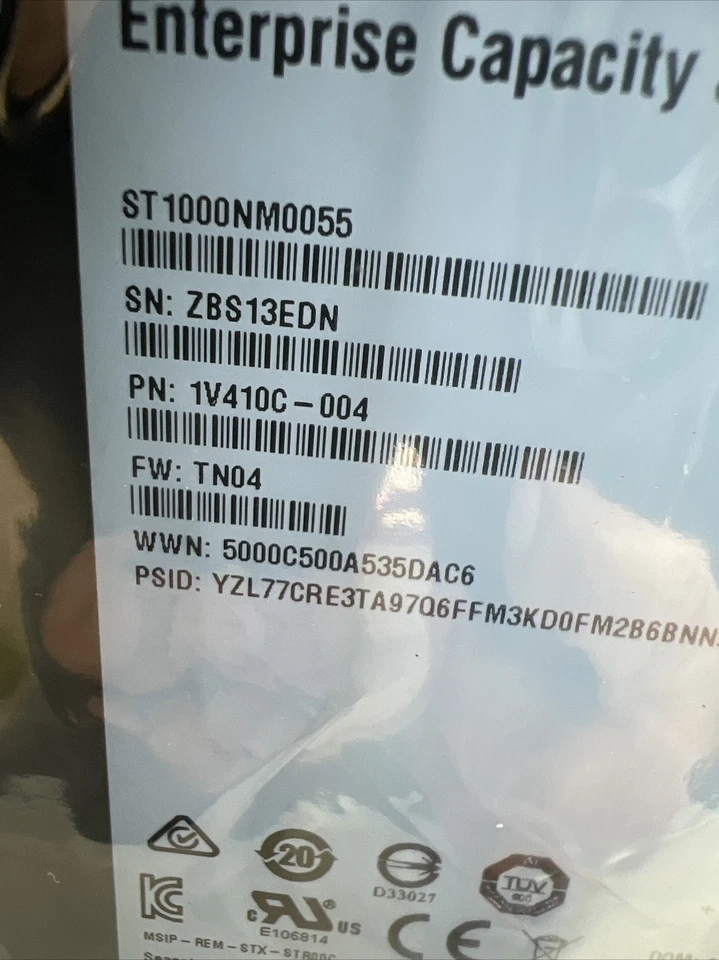 ST1000NM0055- SEAGATE Enterprise Capacity 1TB 7200RPM SATA - Image 2 of 4