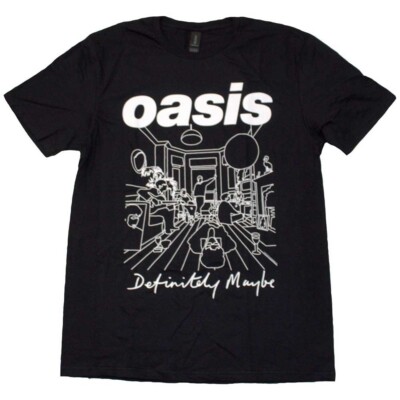 Oasis T-Shirt Definitely Maybe Linienzeichnung offiziell lizenziert Männer Merch Live 25