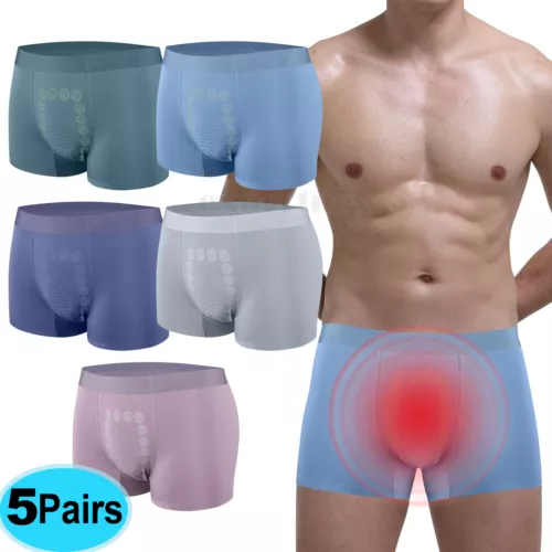 5X Magnetfeldtherapie Herren Boxershorts Vergrößerung Unterwäsche Prostata Unterhose - Bild 1 von 20