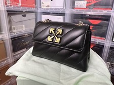 Off White Jackhammer 17 Arrow Quilted Black Leather Crossbody