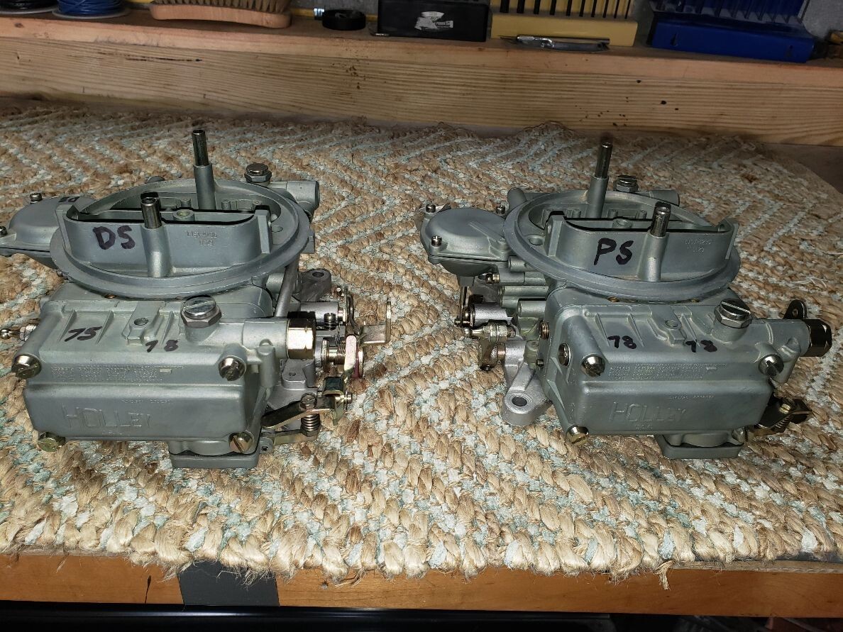 RESTORED ORIGINAL MOPAR 1968 HOLLEY SUPER STOCK 426 HEMI CARBURETORS