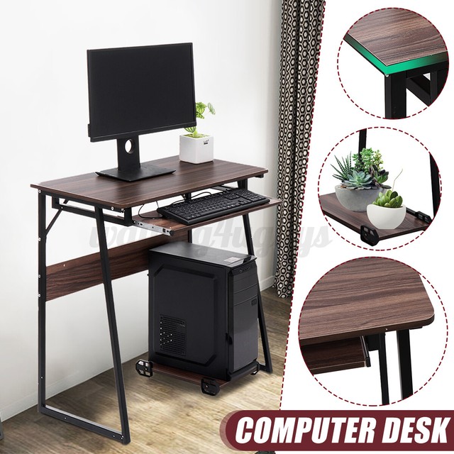 Brown Office Desk Retro Style Workstation Computer Furniture Home Laptop Desks For Sale Ebay