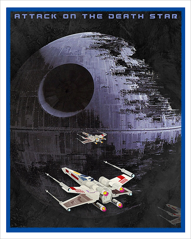 Attack on the Death Star - Star Wars - Art Print | eBay