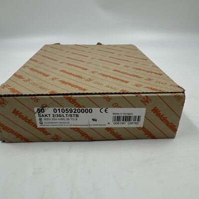 20pcs Weidmuller SAKT 2/35/L/T/STB 0105920000 2 Position 6mm2 Terminal Block new