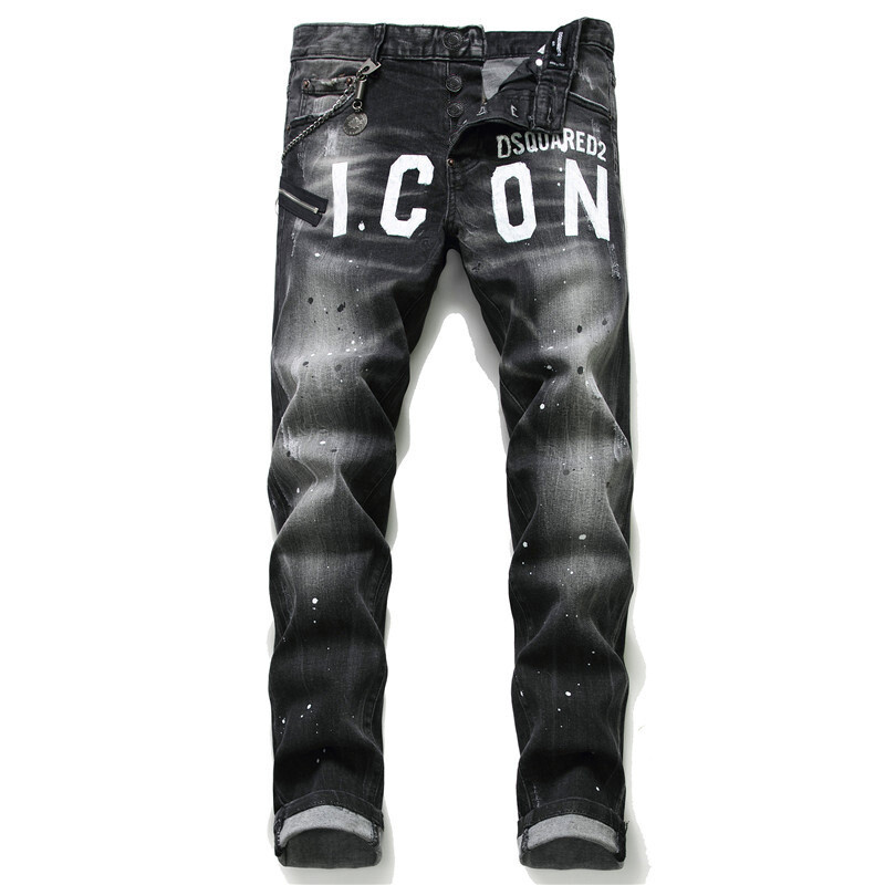 Mens Jeans New DSQ2 Stretchy Slim Fit Jeans Stretchy Designer Casual
