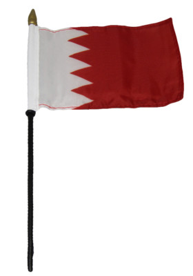10 Pack Bahrain 4''x6'' Flag Desk Set Table Wooden Stick Staff