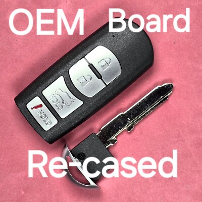 Re-cased OEM Mazda CX-7 CX-9 Smart Key Prox 4B Hatch - WAZX1T763SKE11A04