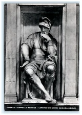 Tomb Lorenzo de Medici Duke of Urbino Michelangelo Sculpture Postcard