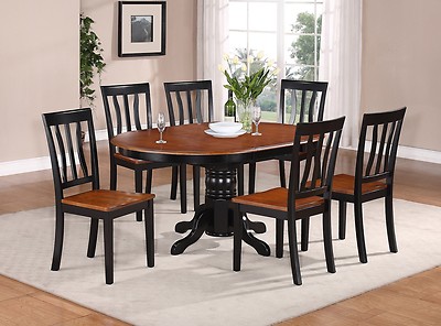 5 Pc Oval Dinette Kitchen Dining Table W 4 Wood Seat Chairs In