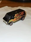 1974 Hot Wheels Redline Super Van Black With Flames Mattel Hong Kong RARE