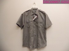 Elbeco DutyMaxx Short Sleeve Poly/Rayon Stretch Shirt Gray 5581D Men's Size 17.5