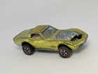 Vintage Hot Wheels Redline Custom Corvette Antifreeze Green White Int US