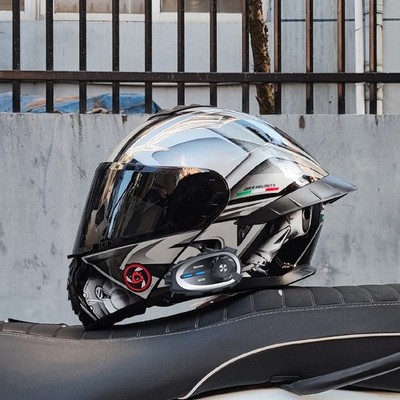 Full Face Helmets Bluetooth Intercom Motorcycle Helmet Built-in Camera Helmet