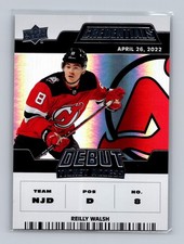 2022-23 Upper Deck Credentials - Debut Ticket Rookie Reilly Walsh #143 /999 (RC)