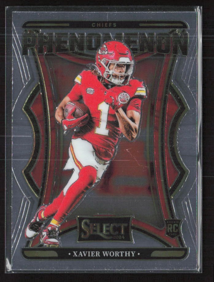 2024 Panini Select #9 Xavier Worthy Phenomenon Kansas City Chiefs (E)