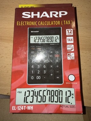 8-Digit Calculator Black Sharp EL310AN Semi-Desktop LCD Display (O3)