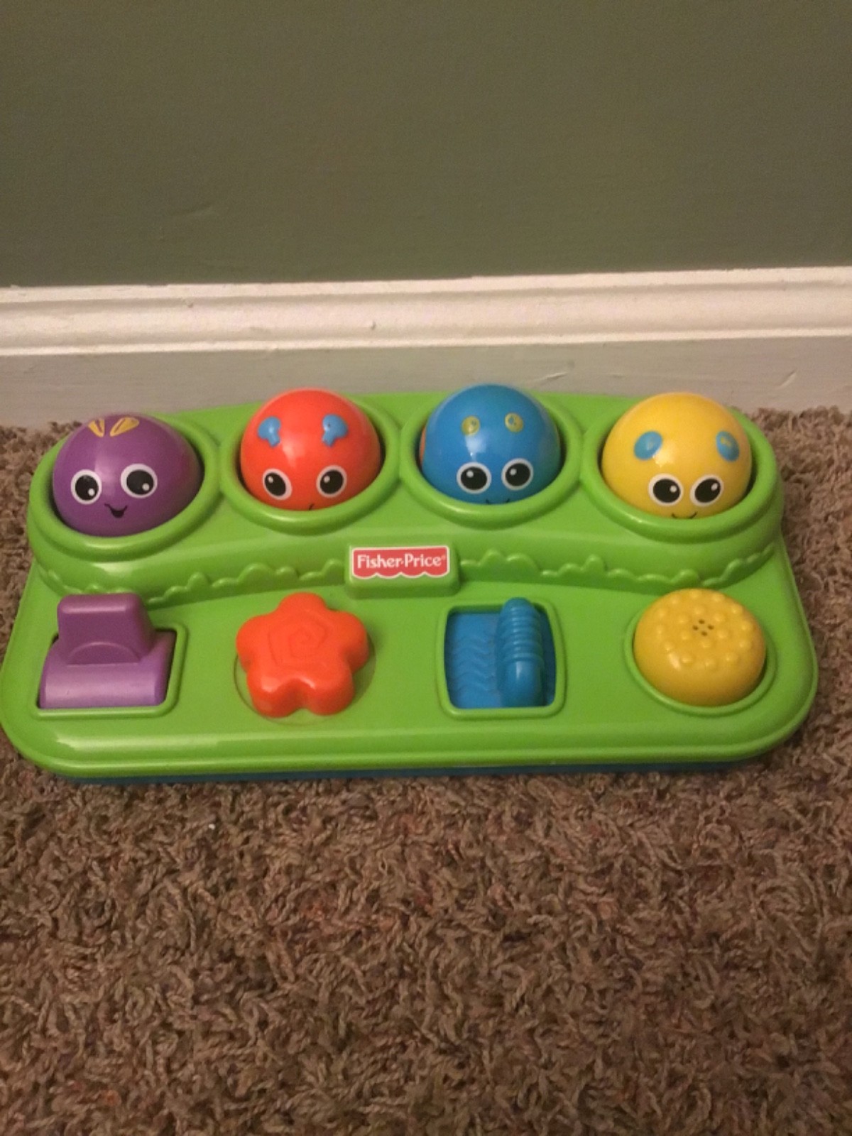 2010 Fisher Price Brilliant Basics Boppin Popup Bugs Baby Toddler Toy Works