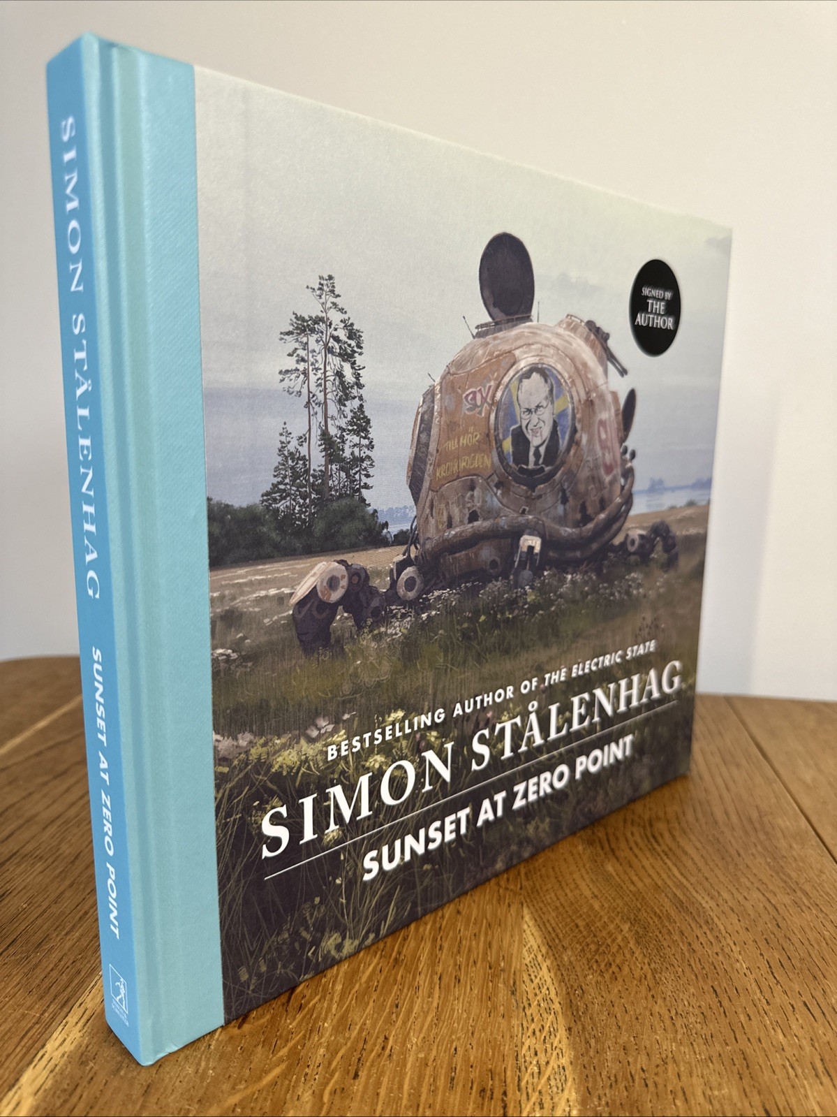 Sunset at Zero Point by Simon Stalenhag SIGNED 2025 UK 1/1 HB Simon & Schuster