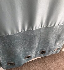 Next Turquoise Curtains With Velvet Effect Panel 53 X 72 (135 X 183cm)