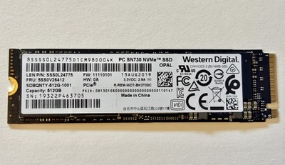 Western Digital PC SN730 SDBQNTY-512G 512G 2280 pcie 3x4 M.2 NVME SSD 97% Health