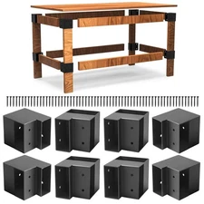 Workbench Bracket 8pcs,2mm Steel 3-Way Right Angle Corner Brackets,Heavy Duty...