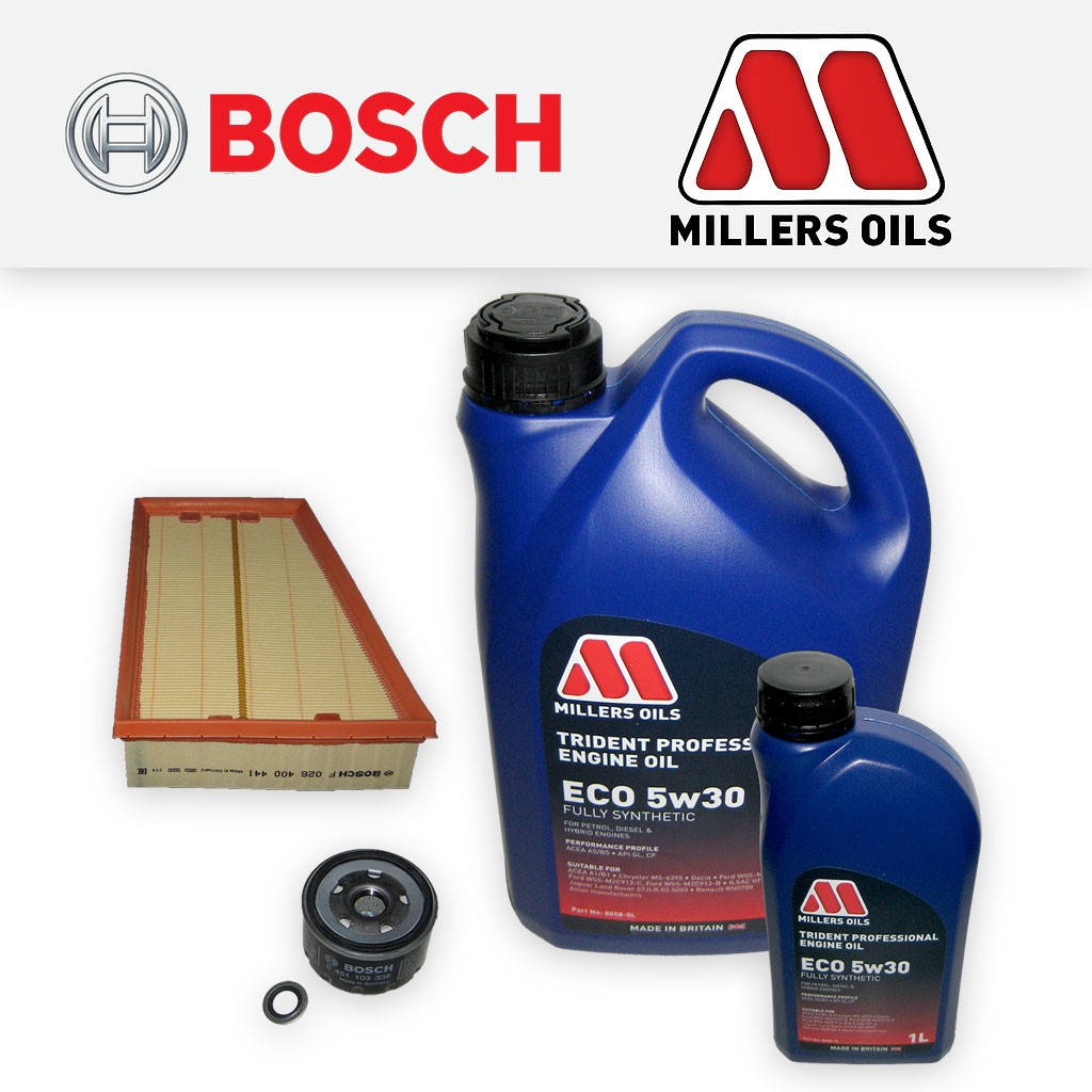 SERVICE KIT for RENAULT SCENIC II 2.0 16V OIL AIR FILTERS +5w30 OIL (2003-2009)