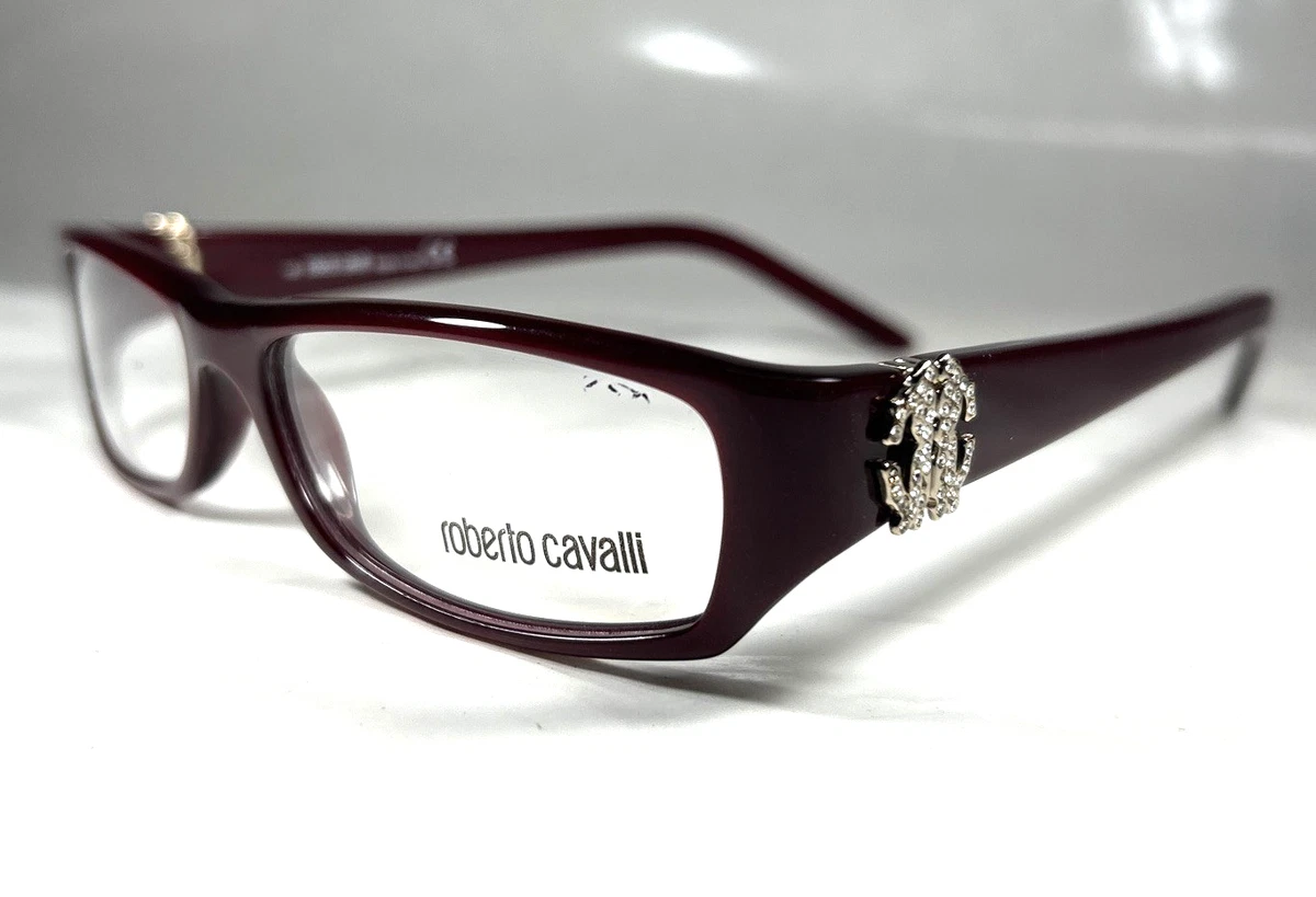 Roberto Cavalli VRC045 Eyeglasses Dark Burgundy Plastic Cat-Eye Roberto Cavalli VRC045 0954 Eyeglasses Shiny Dark... | Lens  main image 3