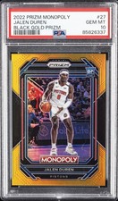 2022 PANINI PRIZM MONOPOLY BLACK GOLD PRIZM #27 JALEN DUREN ROOKIE RC 1/5 PSA 10