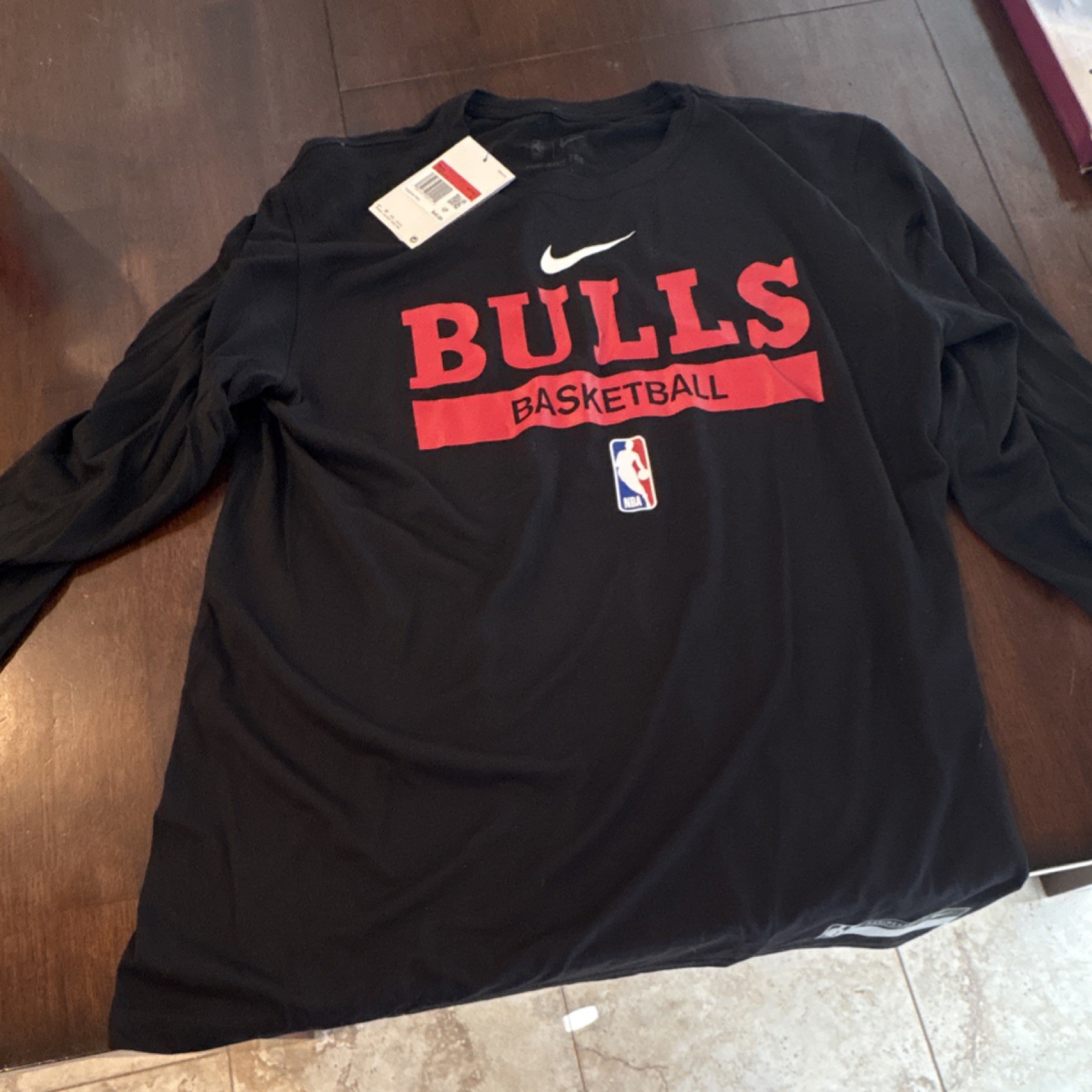 Nike Chicago Bulls NBA Basketball Shirt Men's Size L Black Red