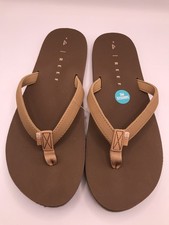 WOMEN'S REEF COCOA SOLANA POOL/BEACH FLIP FLOP SANDALS WATER FRIENDLY 9 NWT