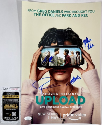 #ad Upload S1 Cast Signed By 4 11x17 Poster Autograph Robbie Amell Andy Allo JSA COA $299.95
