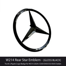 Gloss Black Mercedes Benz E-Class Sedan W214 Rear Boot Star Badge OE A2148170000