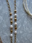Lot of 3 Vintage Avon Necklaces Gold Tone Ball Bead Faux Pearl Pendants Signed — photo 8