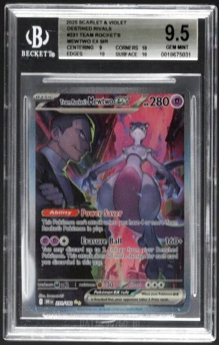 Team Rockets Mewtwo EX SIR - Destined Rivals 231/182 *BGS 9.5  3 (10) Subgrades