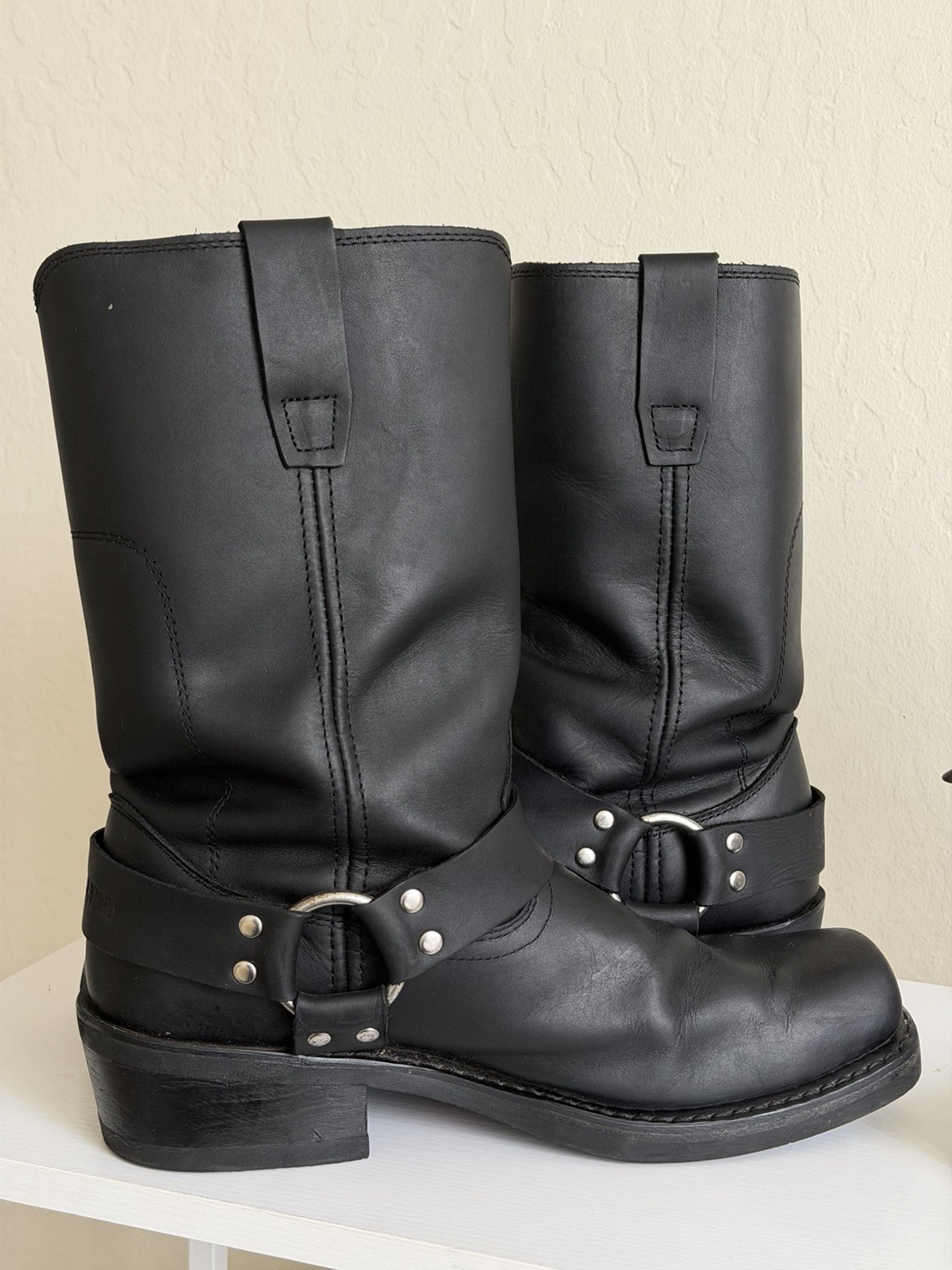 DURANGO Black Square Toe Engineering Harness Boot… - image 7