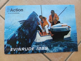 catalogue publicitaire bateau de loisir EVINRUDE 1968