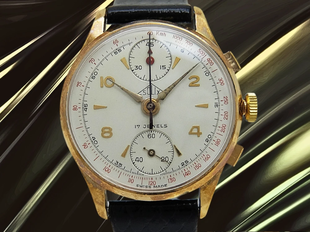 SOLIX Chronograph Venus170 GP/SS Silver Dial Manual Wind 32.5mm