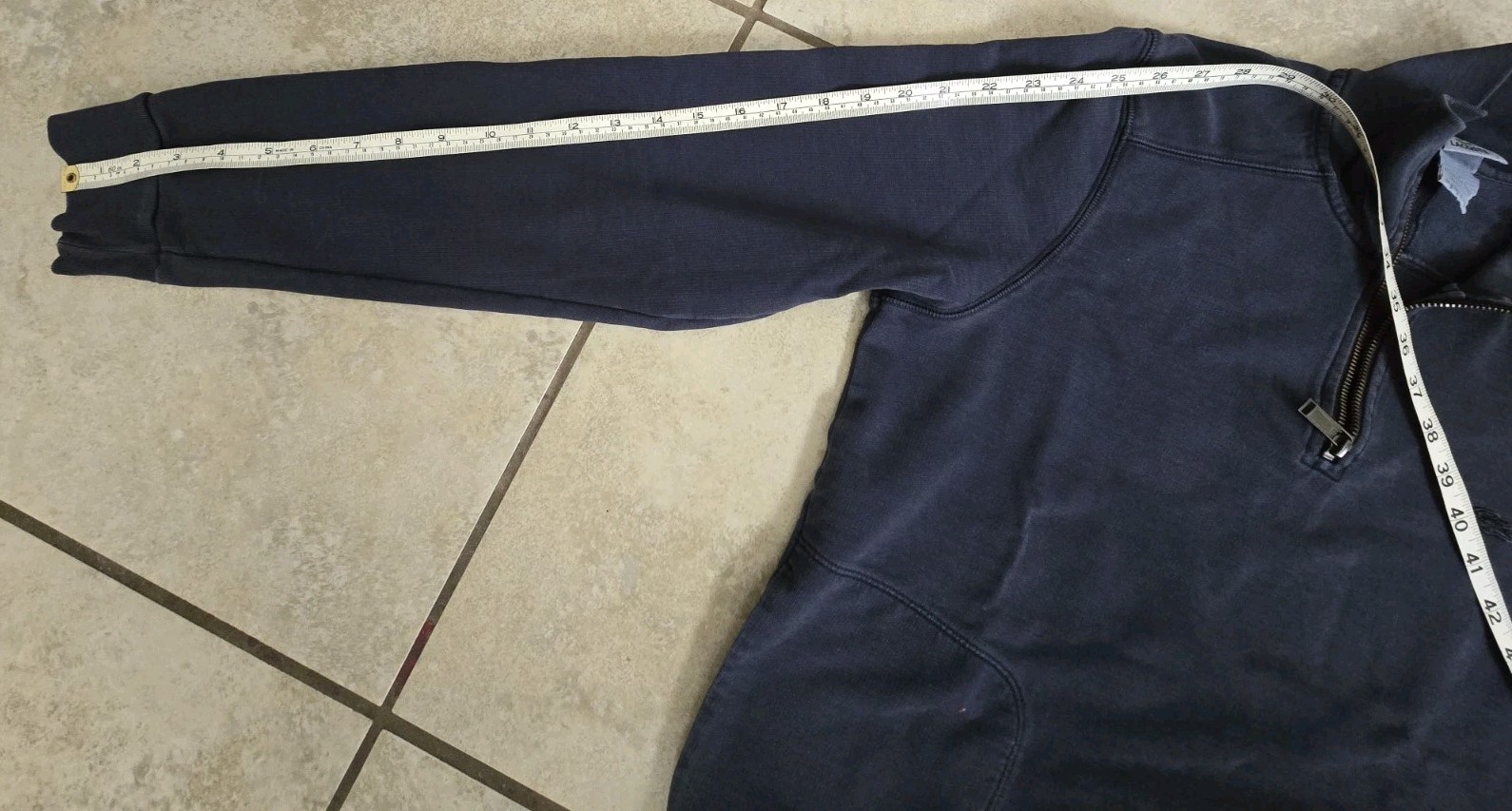 Lacoste Navy Blue Mens Zip Neck Pullover Sweatshirt  Vintage Wash thumbnail 12