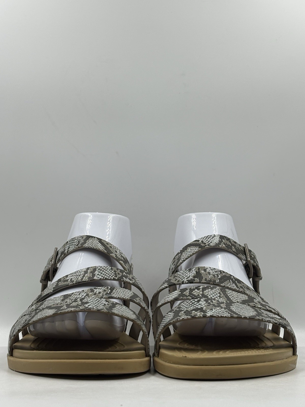 Women's Size 11 Crocs Tulum Snake Print Strappy Sandals image 5