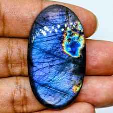 65 Cts Natural Labradorite Cabochon Gemstone For Jewelry 45.7x25.6x6.1 MM