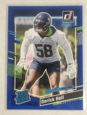 2023 Panini Donruss #388 Derick Hall RC Rated Rookie Press Proof Blue 