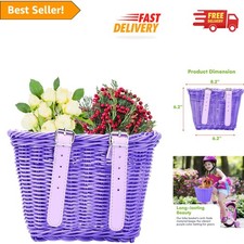 Stylish Steady Doggie Purple Bike Basket - Easy Handlebar Installation